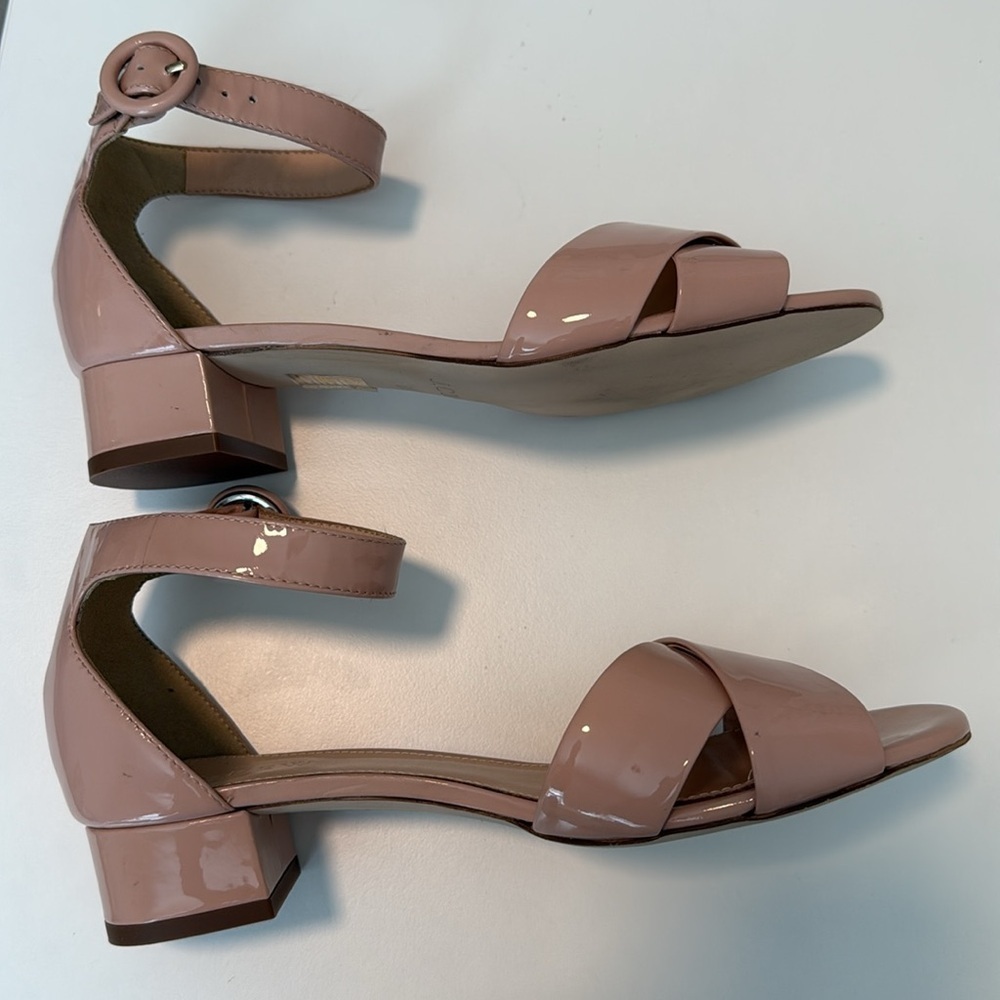 J. crew dusty pink patent leather sandals sz 6.5 - Picture 7 of 9